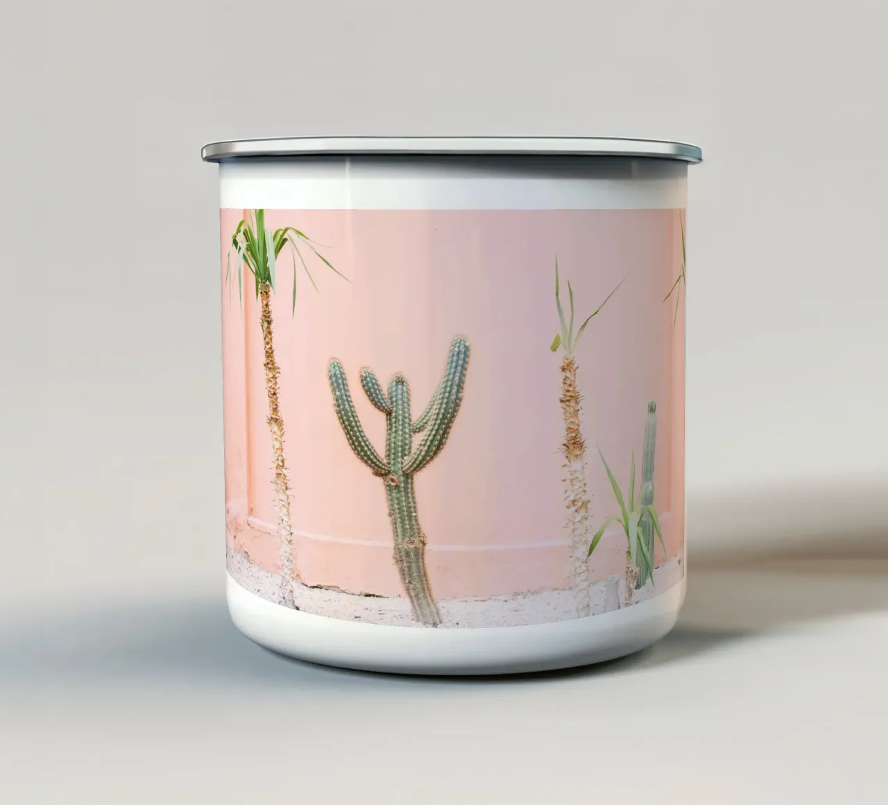 Desert Plants on Orange tazza in smalto da patiphotography