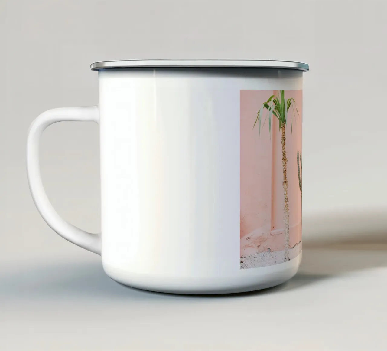 Desert Plants on Orange tazza in smalto da patiphotography