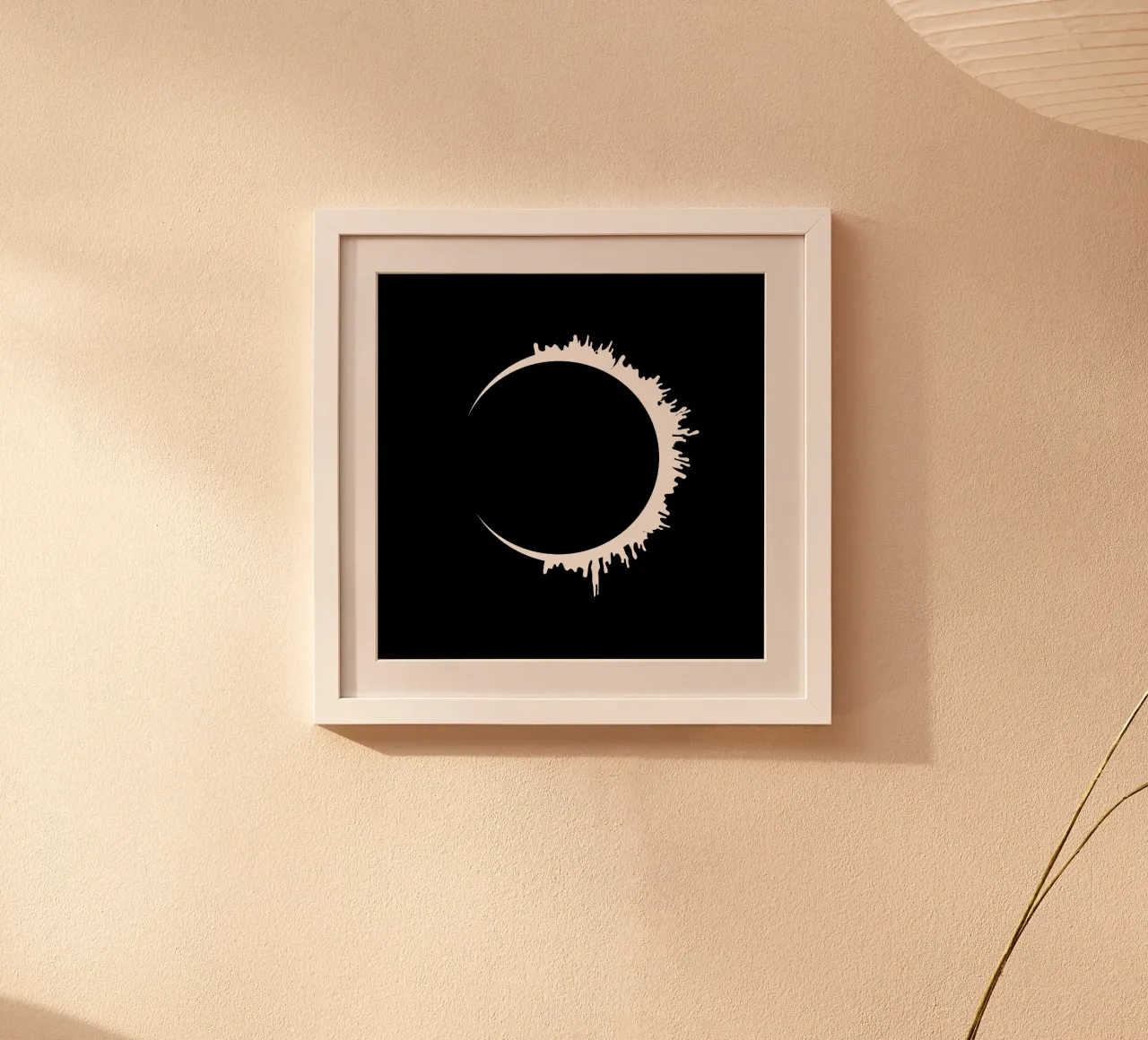 Solar lunar eclipse poster con telaio in legno da happieeagle