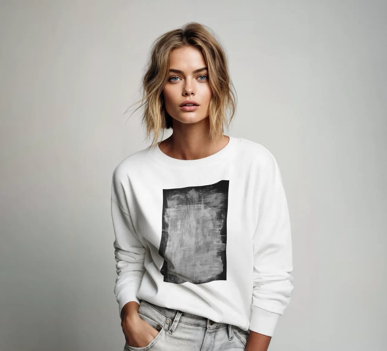 Minimale astratto in bianco e nero 07 felpa da amini54