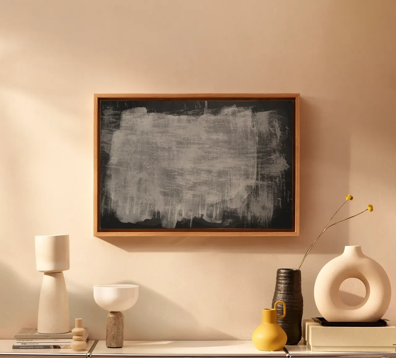 Minimal Abstract Black and White 07 canvas by amini54