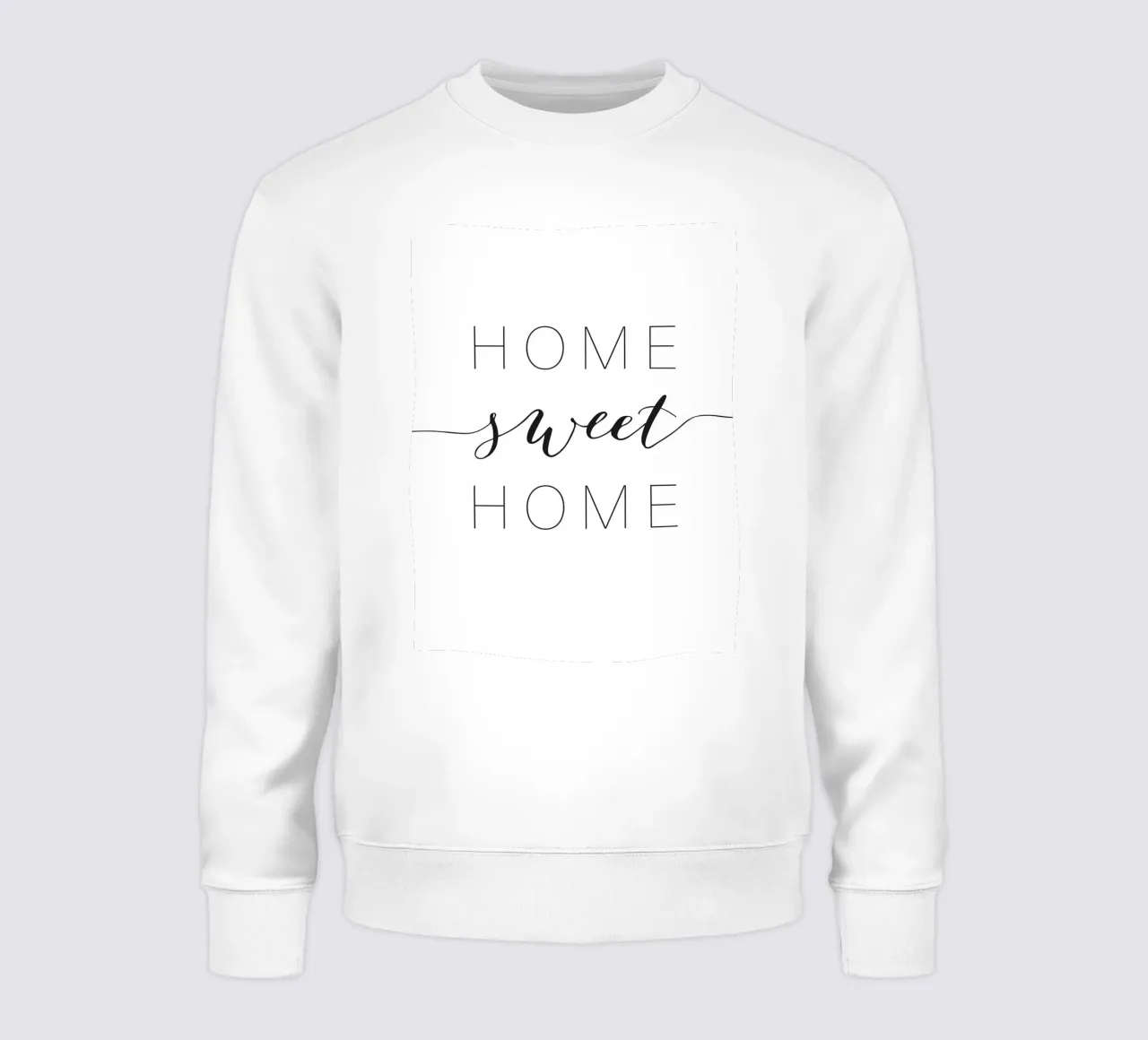 Home Sweet Home - Elegant typography design sweatshirt by Whole©