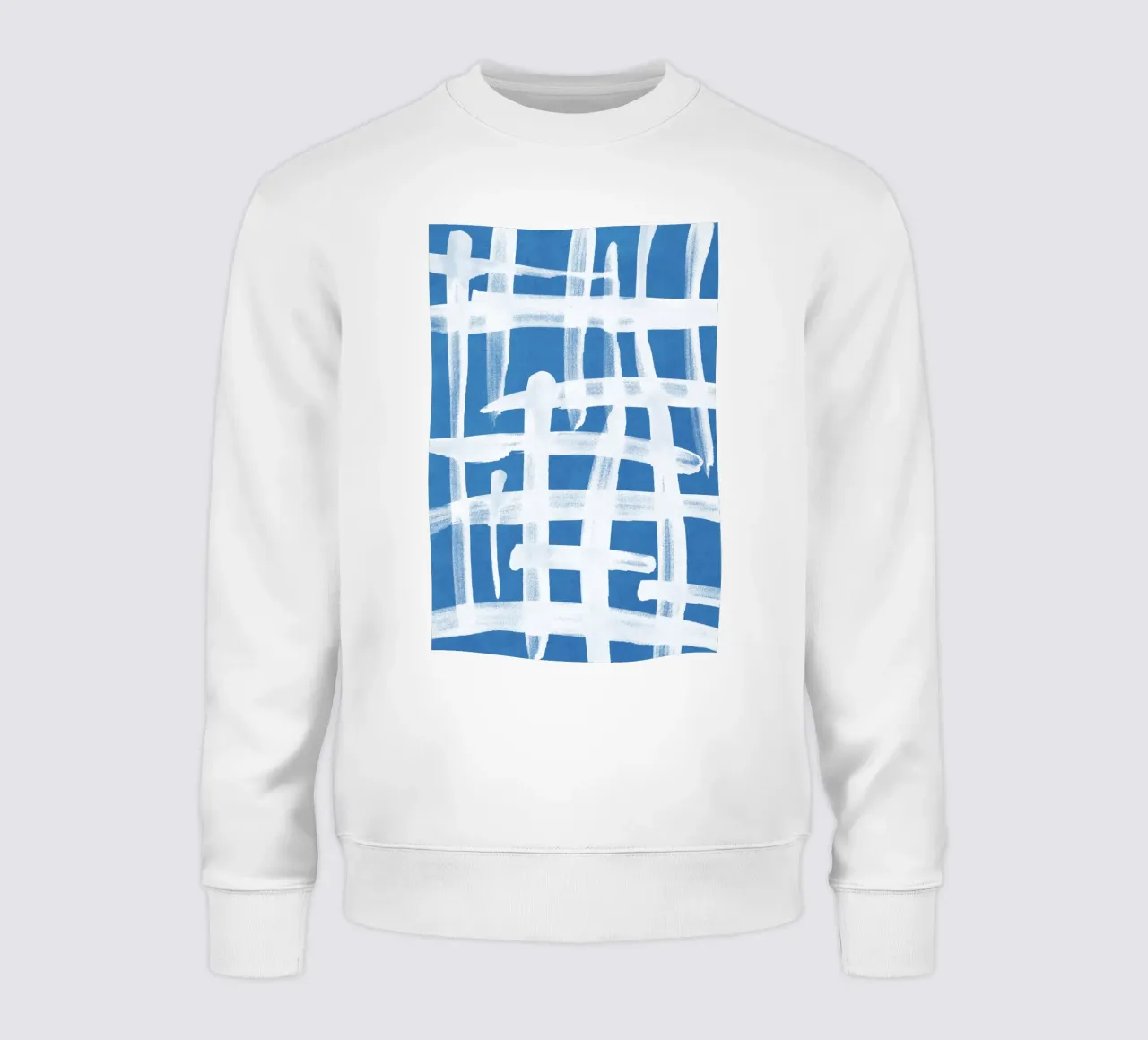 Linee astratte blu e bianche 02 felpa da amini54