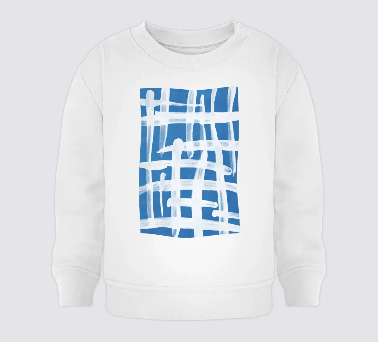 Linee astratte blu e bianche 02 felpa neonato da amini54