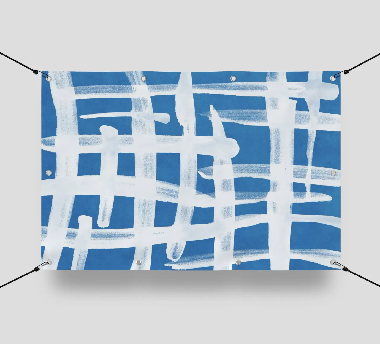 Linee astratte blu e bianche 02 telo in pvc da amini54