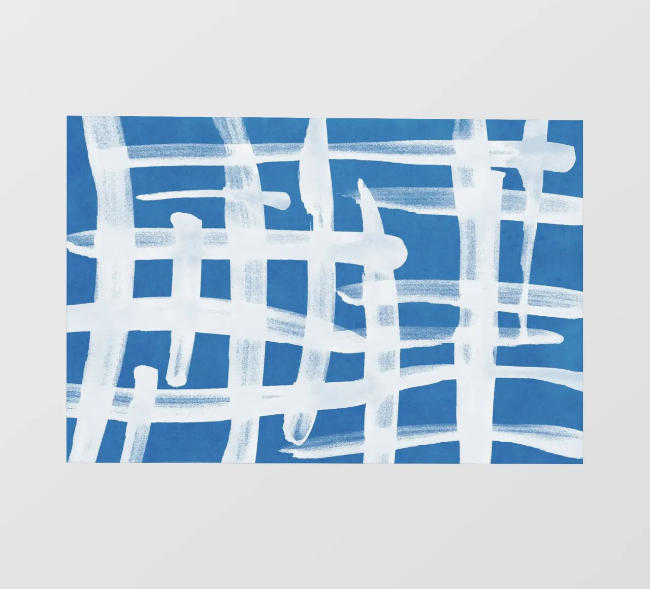 Linee astratte blu e bianche 02 telo in pvc da amini54