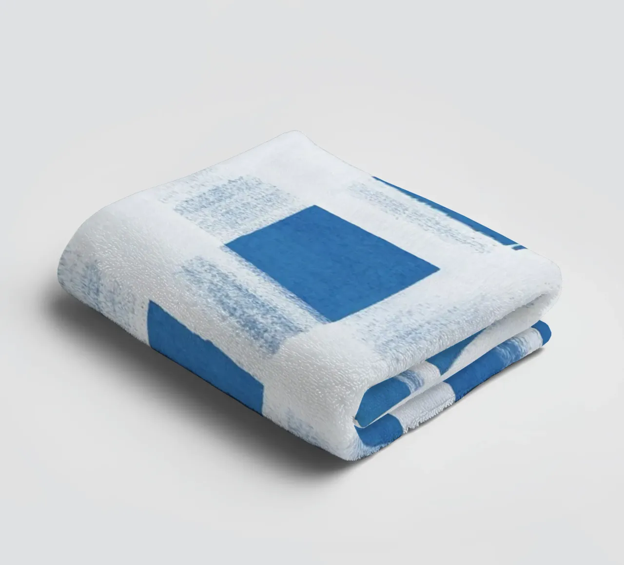 Linee astratte blu e bianche 02 asciugamano da bagno da amini54