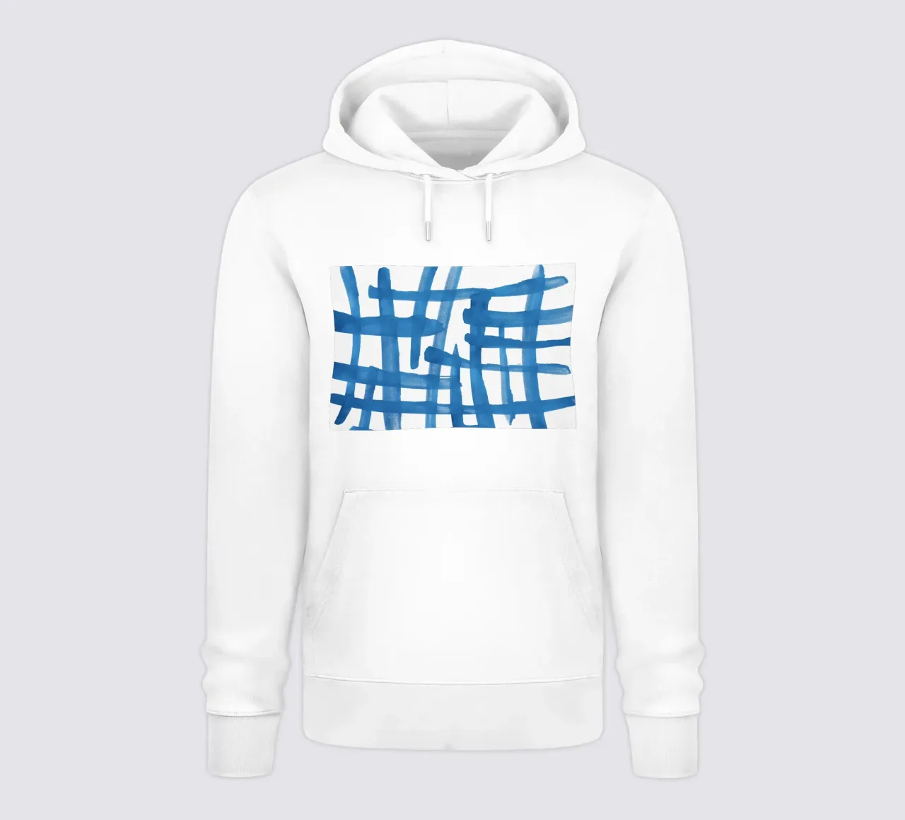 Linee astratte blu e bianche 01 felpa con cappuccio da amini54