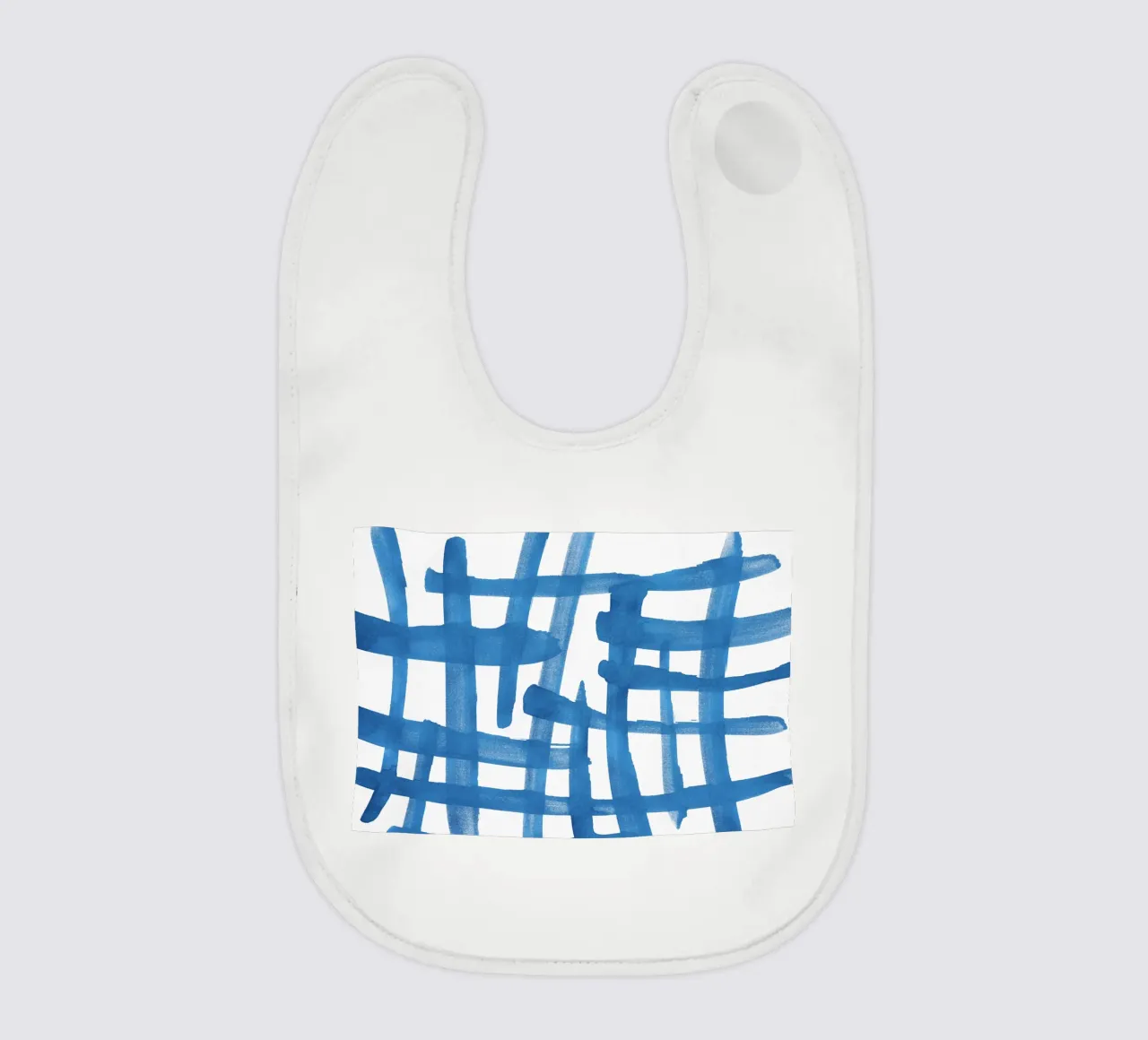 Linee astratte blu e bianche 01 bavaglino da amini54