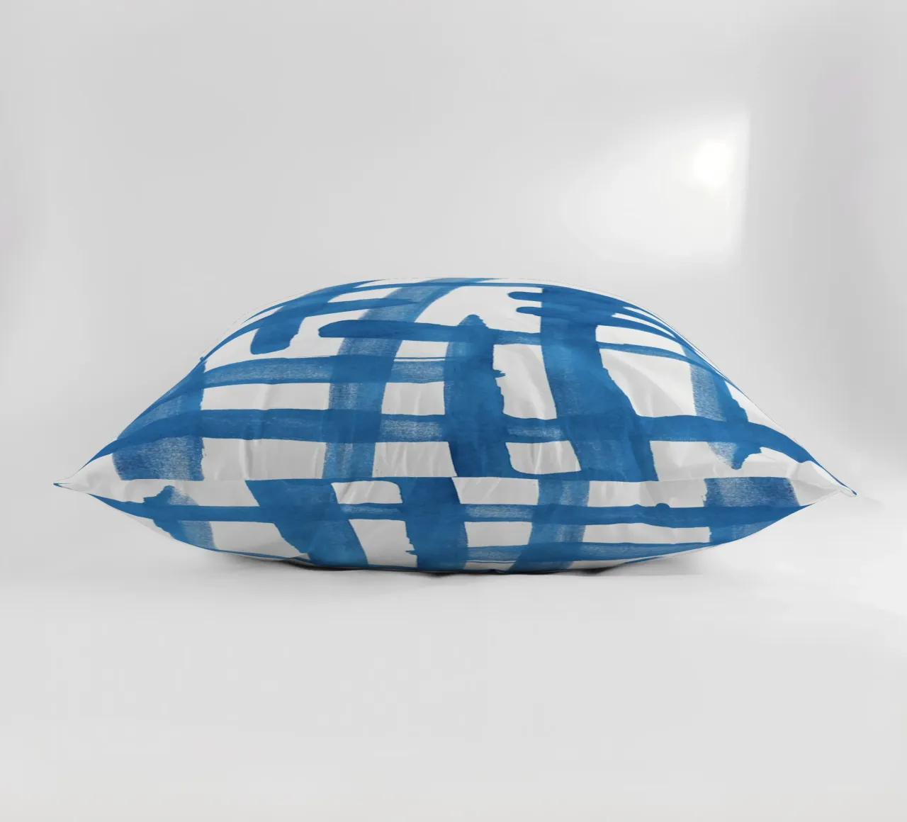 Linee astratte blu e bianche 01 cuscino da amini54