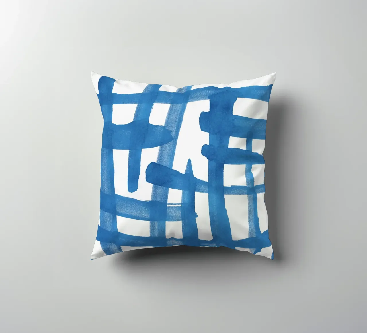 Linee astratte blu e bianche 01 cuscino da amini54