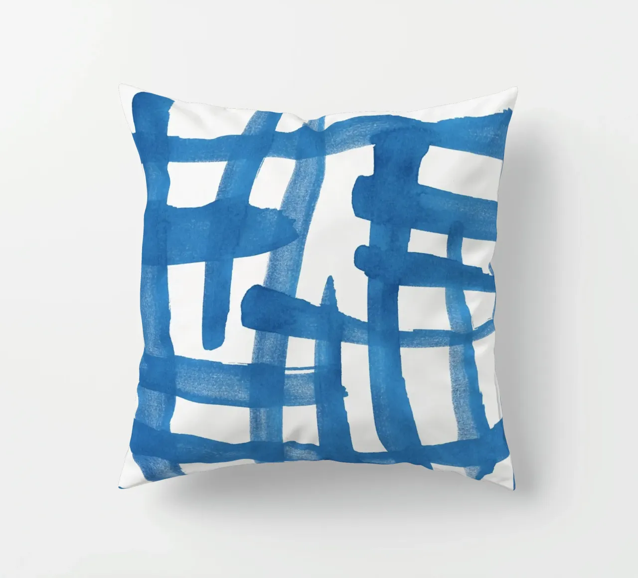 Linee astratte blu e bianche 01 cuscino da amini54