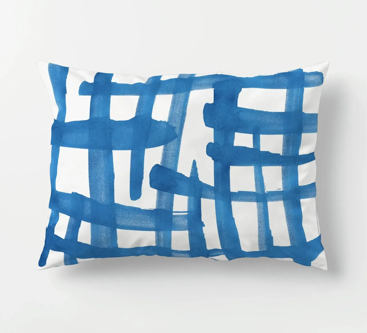 Linee astratte blu e bianche 01 cuscino da amini54