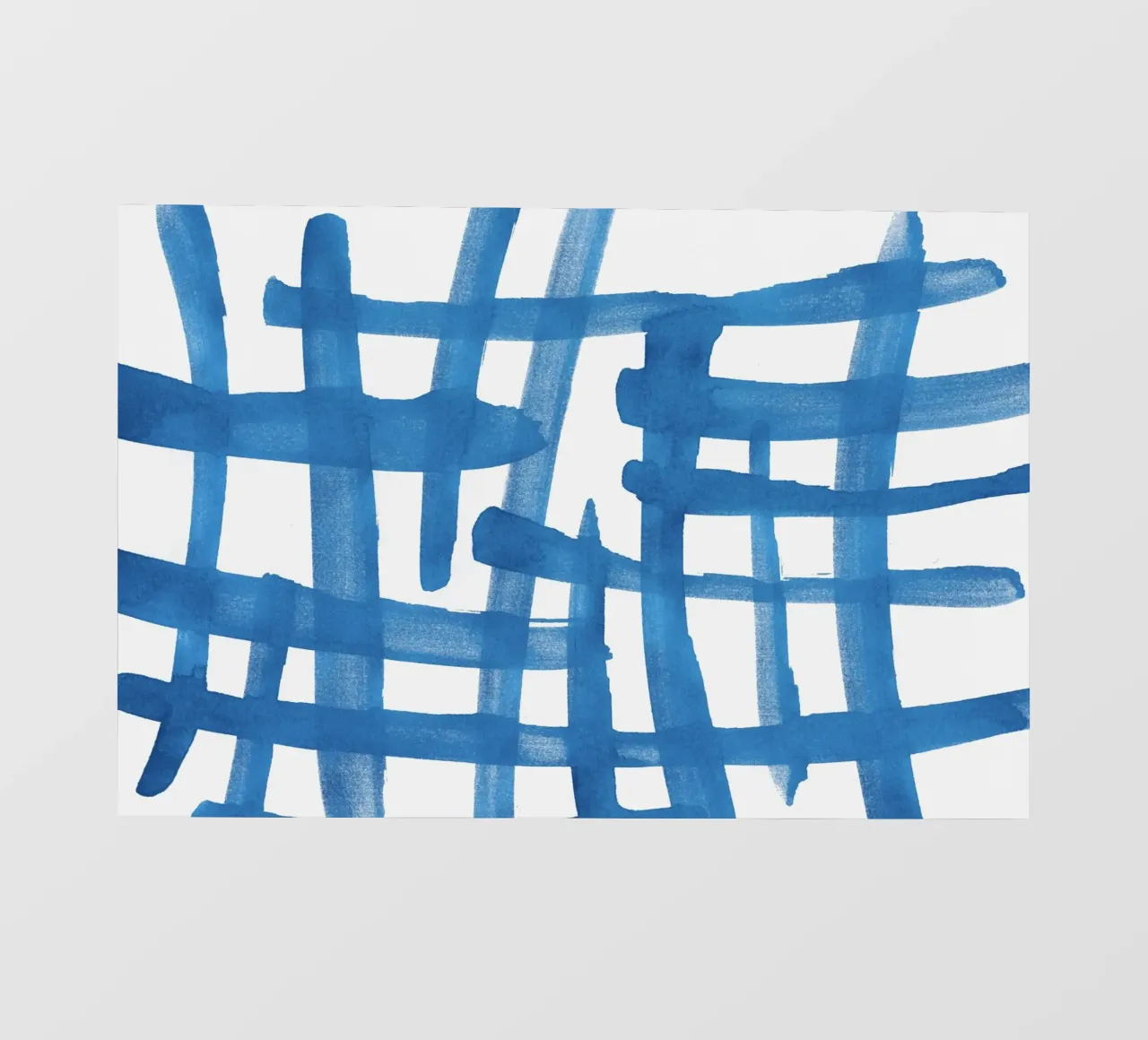 Linee astratte blu e bianche 01 telo in pvc da amini54