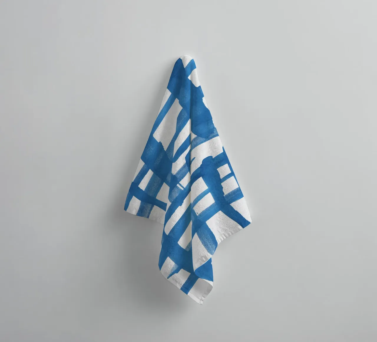 Linee astratte blu e bianche 01 asciugamano da bagno da amini54