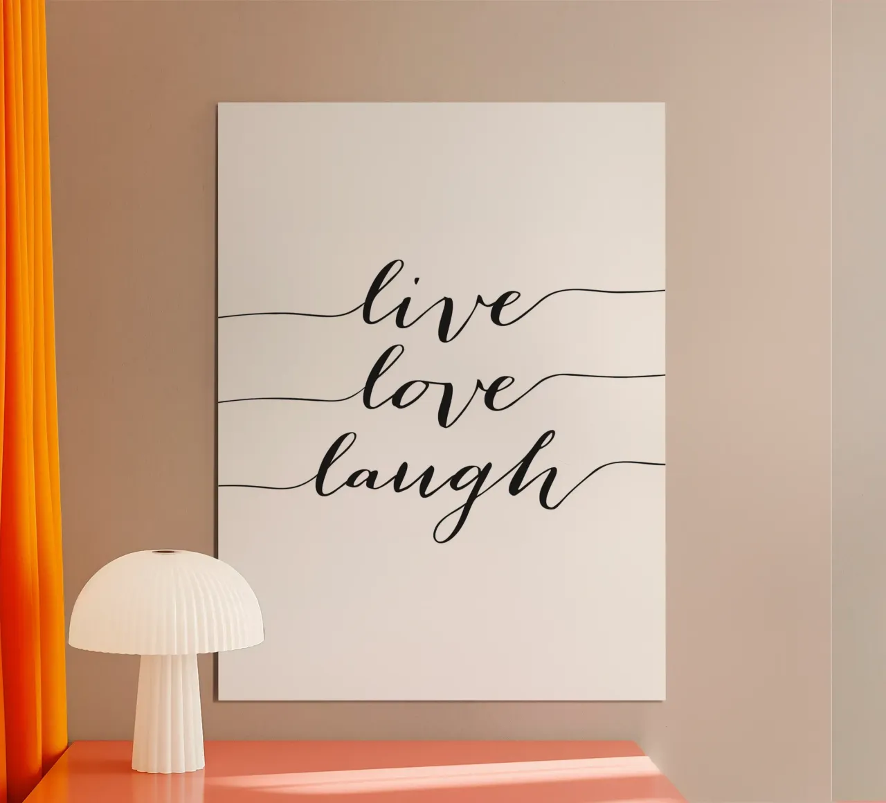 Live Love Laugh - Modern typography design poster by Whole©