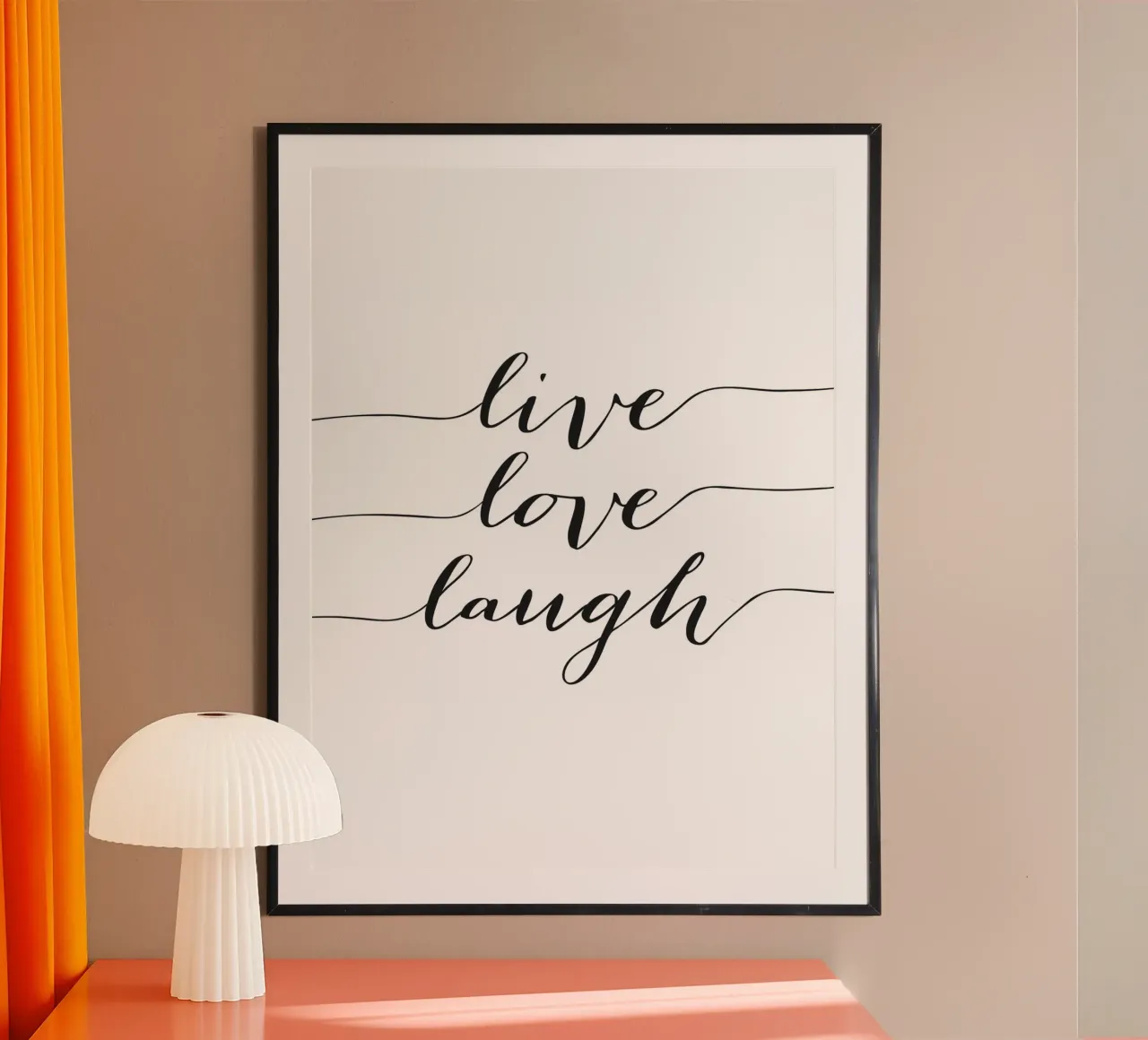Live Love Laugh - Modern typography design poster by Whole©