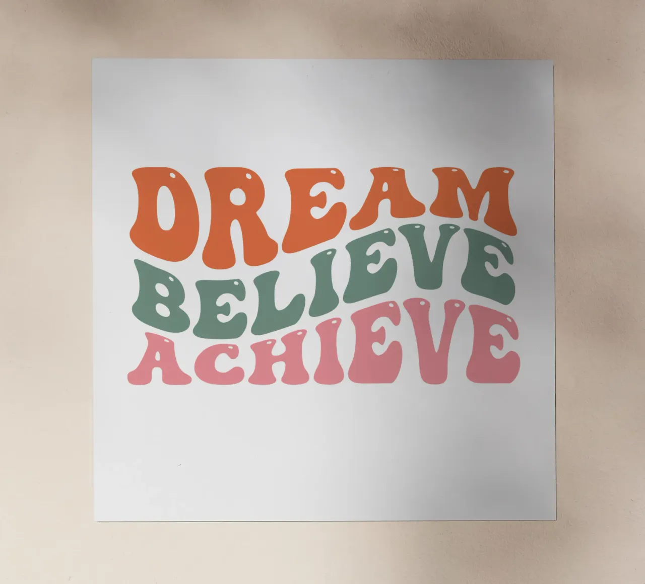 Träumen, glauben, erreichen. Backlit Folie von pdigitalprints