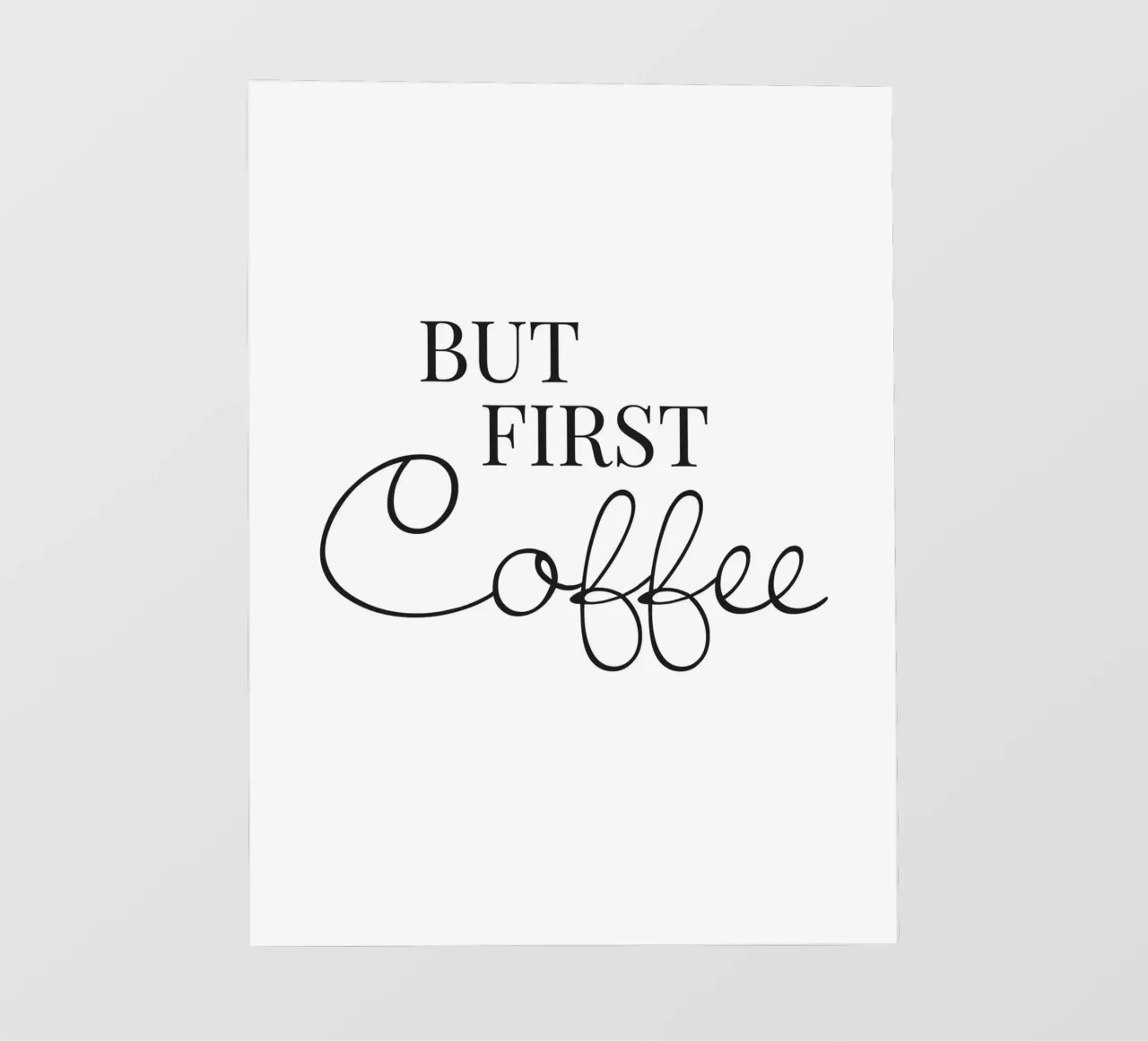 Ma prima il caffè - Motivo tipografico di stile telo in pvc da Whole©