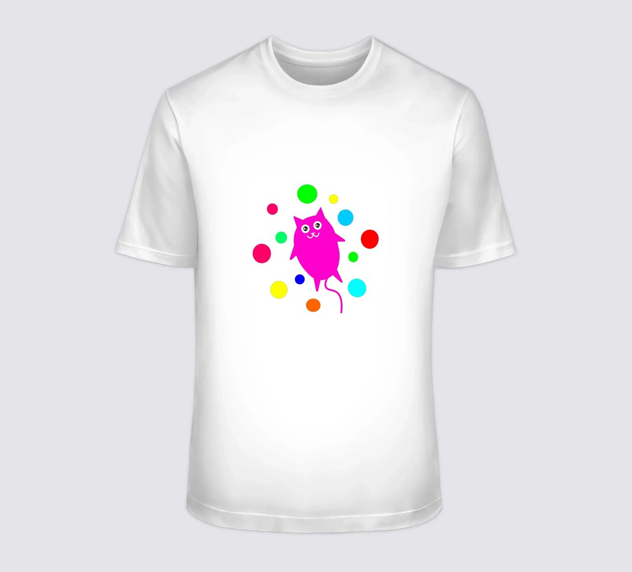 Bubble floating cat t-shirt da happieeagle
