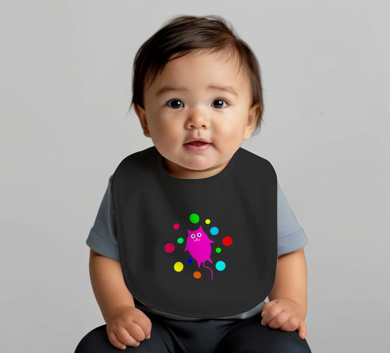 Bubble floating cat Babylätzchen von happieeagle