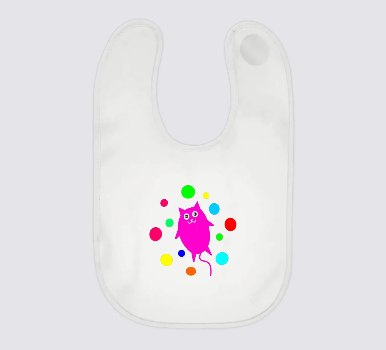 Bubble floating cat baby slabbetje van happieeagle