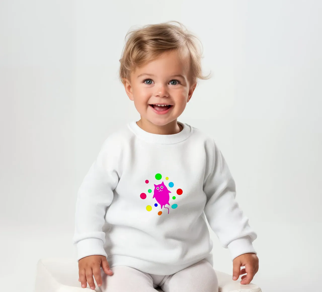 Bubble floating cat baby sweatshirt van happieeagle