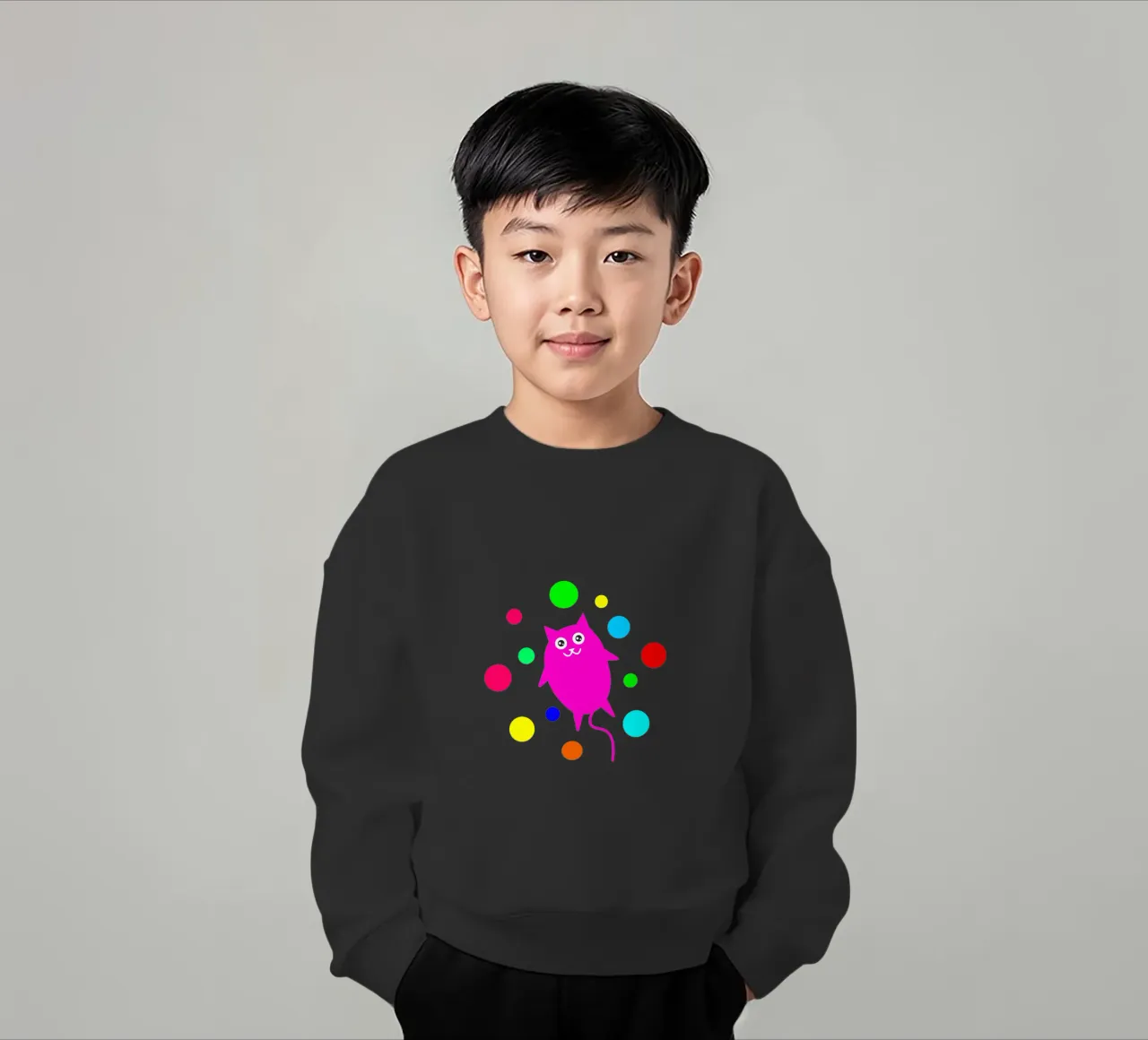 Bubble floating cat felpa bambino da happieeagle