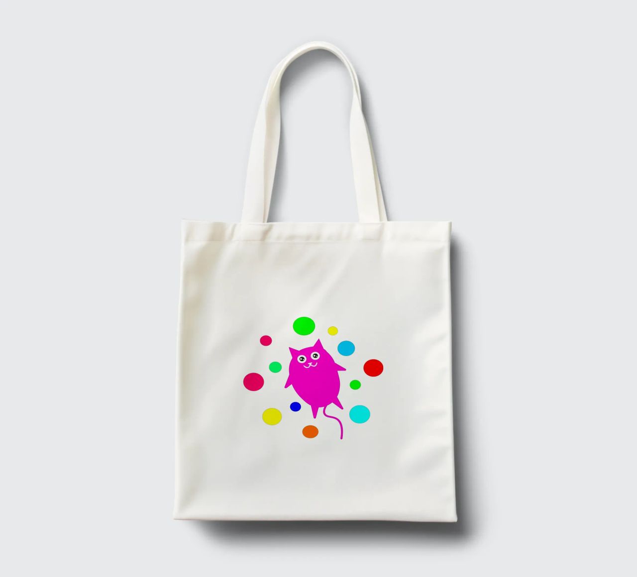 Bubble floating cat borsa in juta da happieeagle
