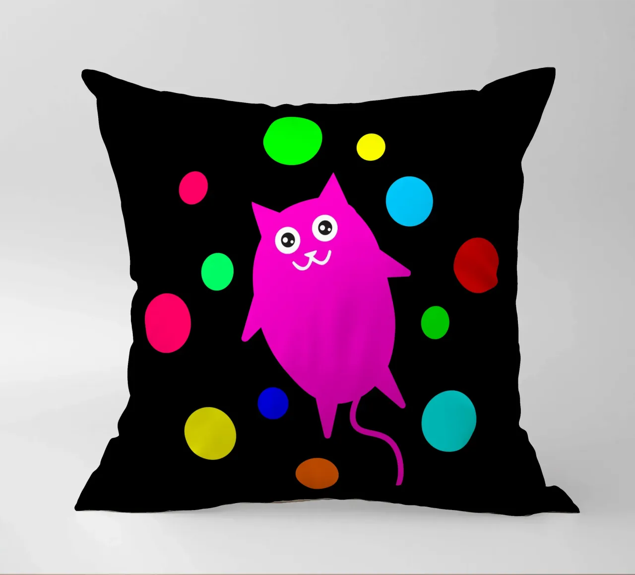 Bubble floating cat Kissen von happieeagle