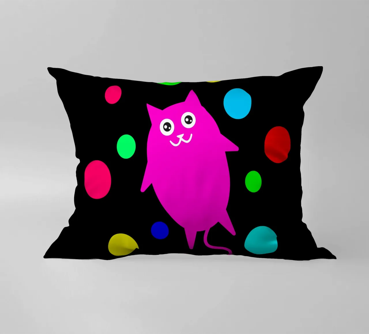 Bubble floating cat Kissen von happieeagle