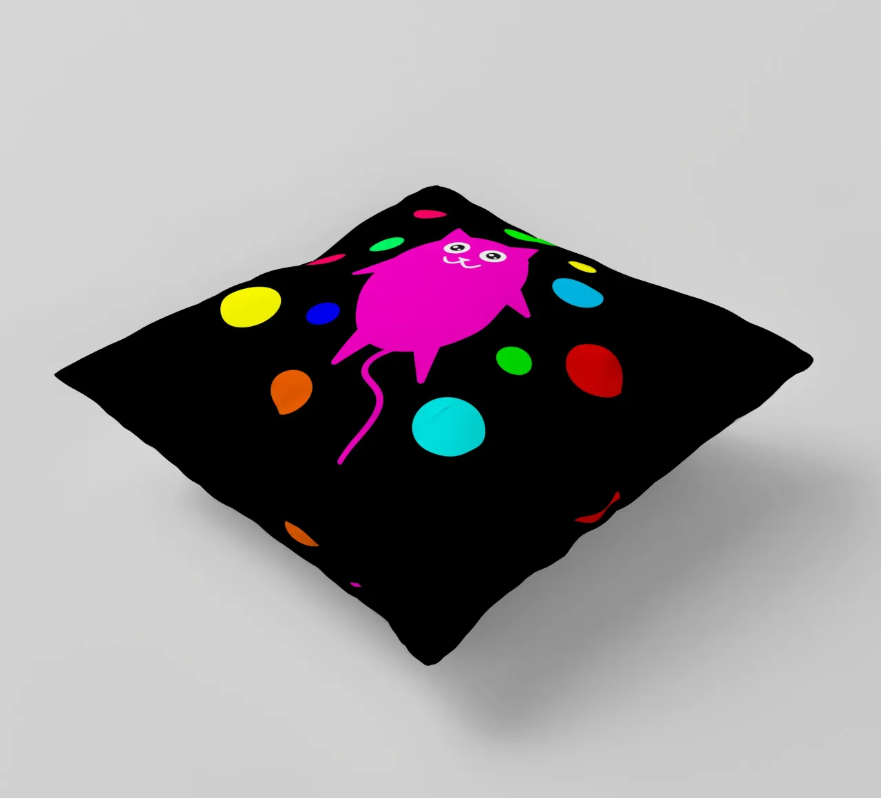 Bubble floating cat cuscino da happieeagle