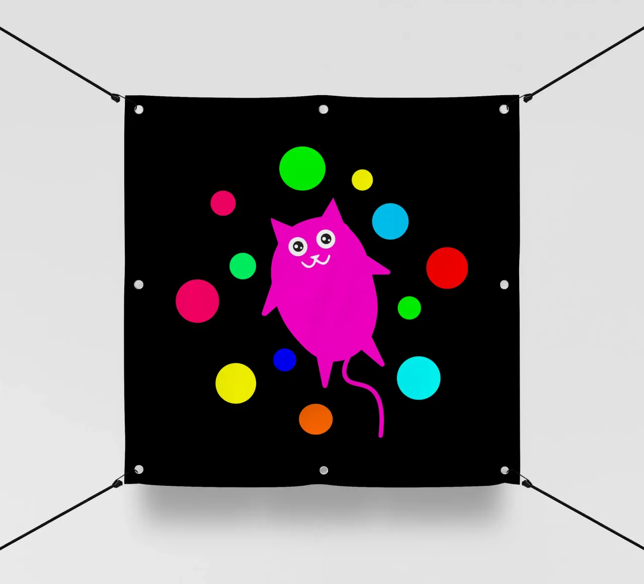 Bubble floating cat telo in pvc da happieeagle