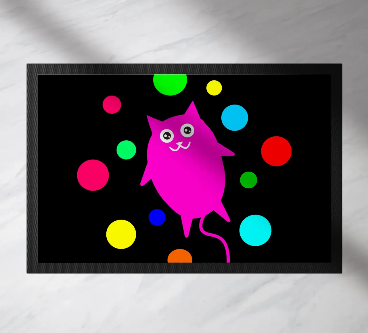 Bubble floating cat Fußmatte von happieeagle