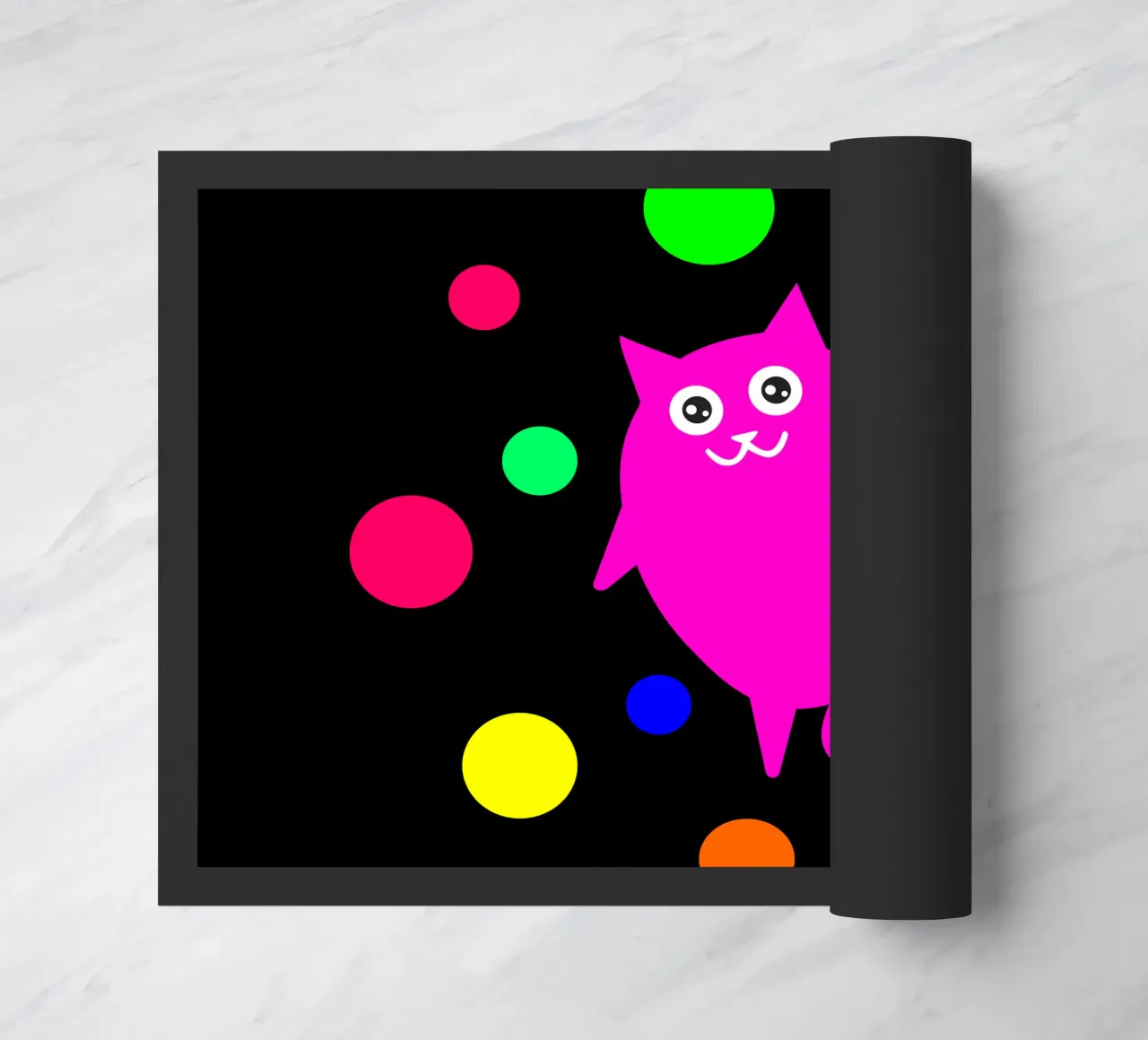 Bubble floating cat Fußmatte von happieeagle