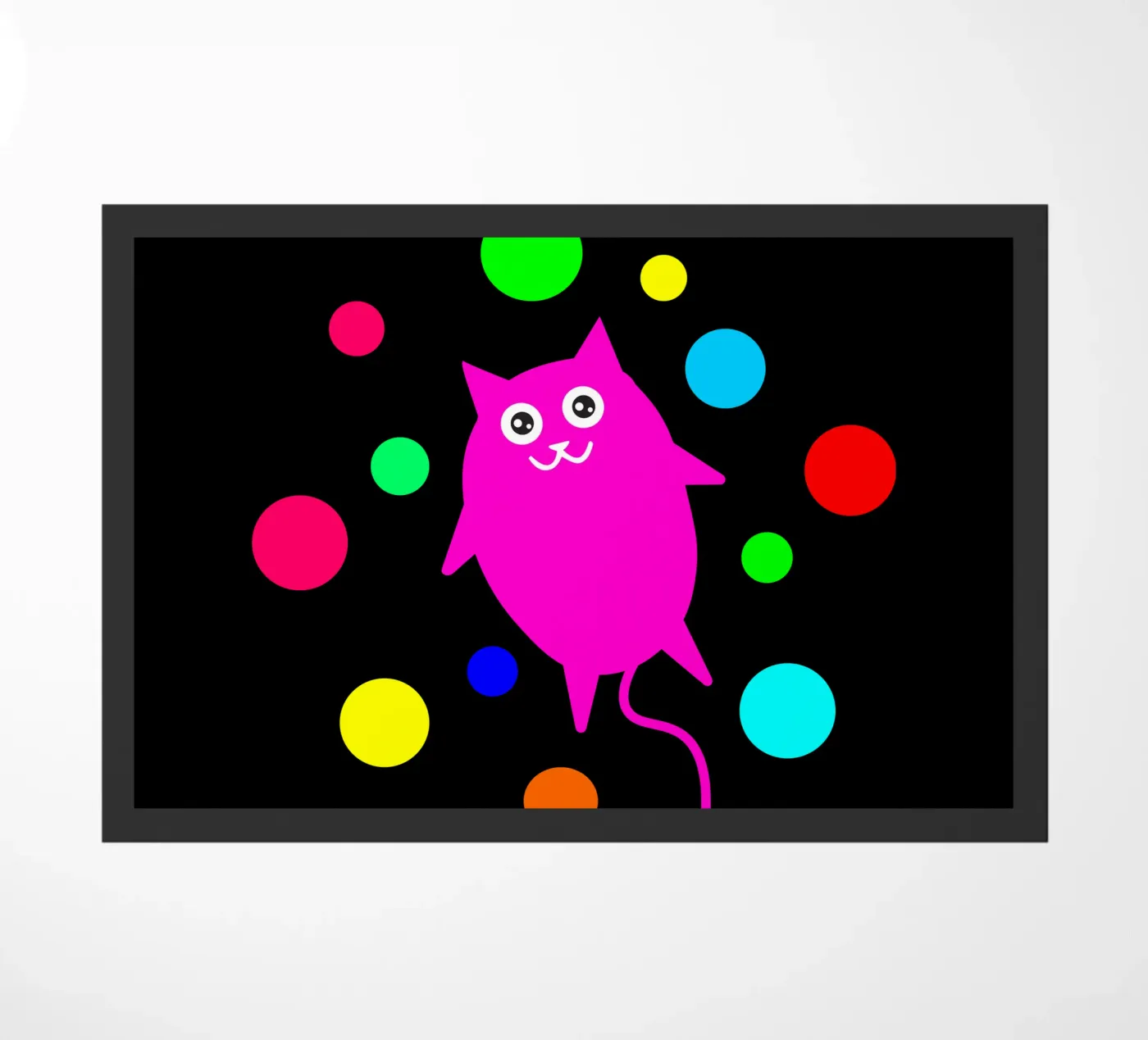 Bubble floating cat deurmat van happieeagle