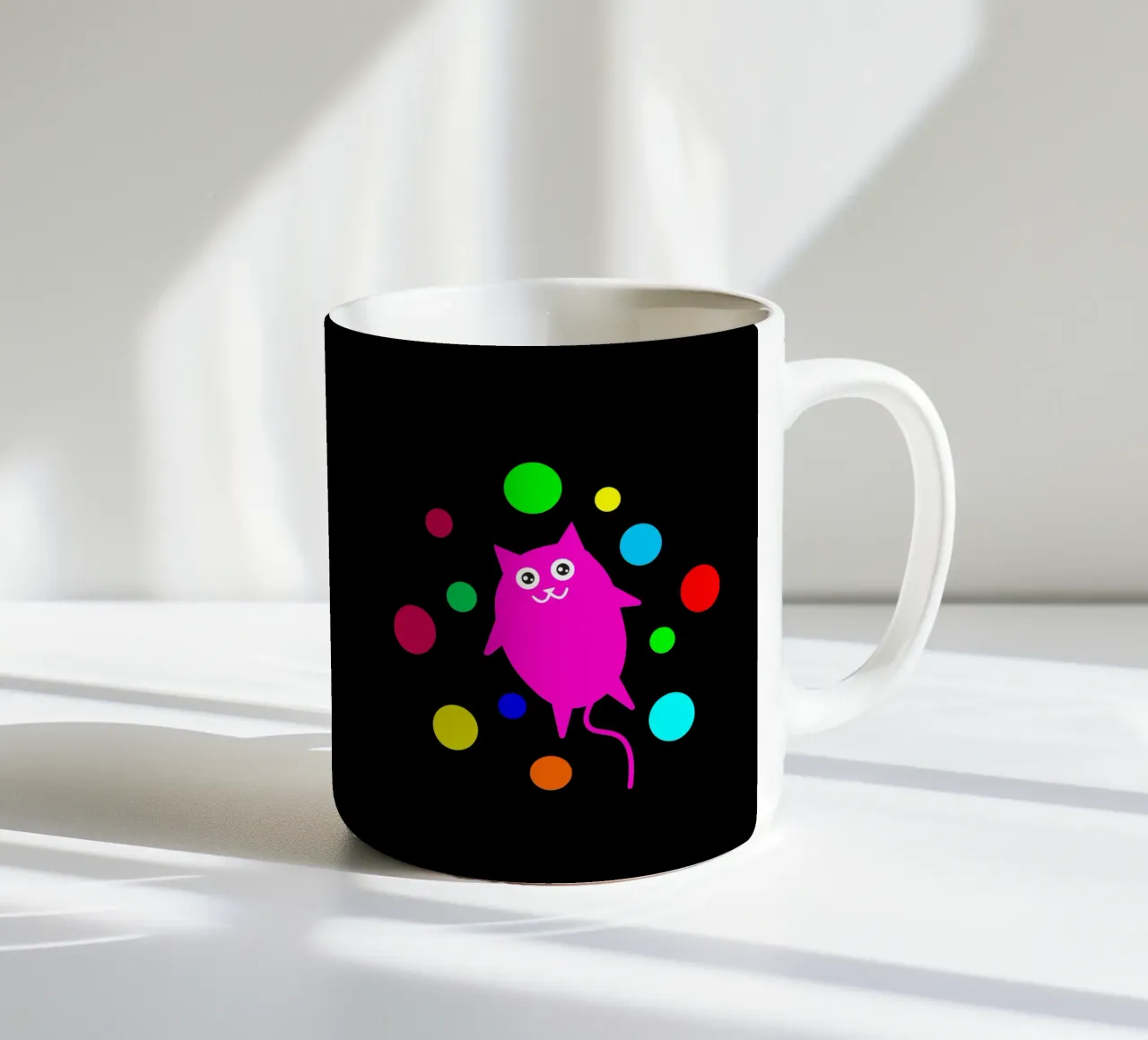 Bubble floating cat keramische mok van happieeagle