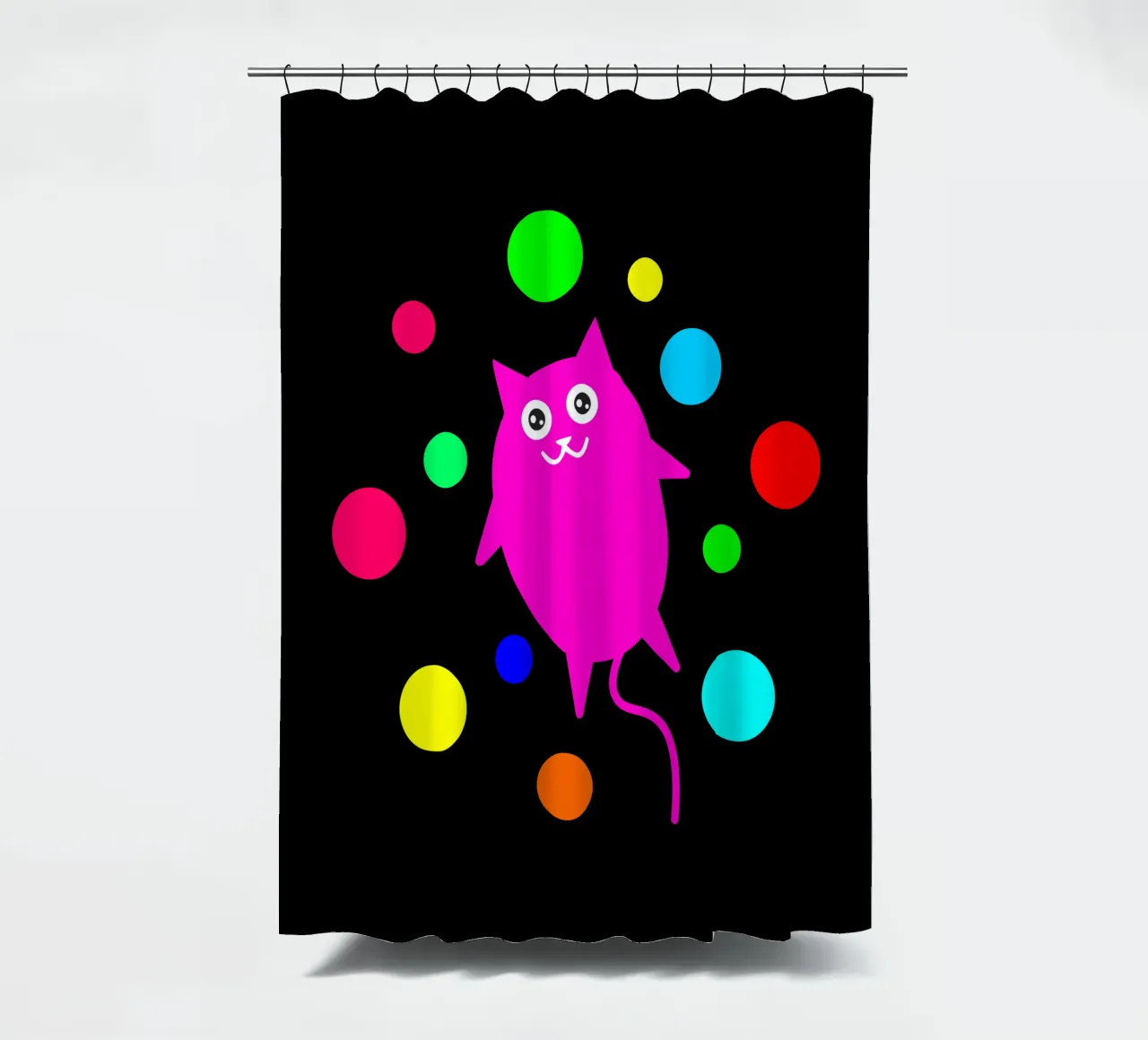 Bubble floating cat tenda da doccia da happieeagle