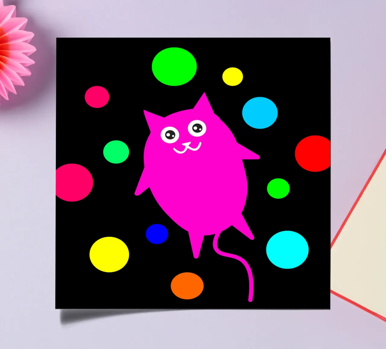 Bubble floating cat foglio adesivo da happieeagle