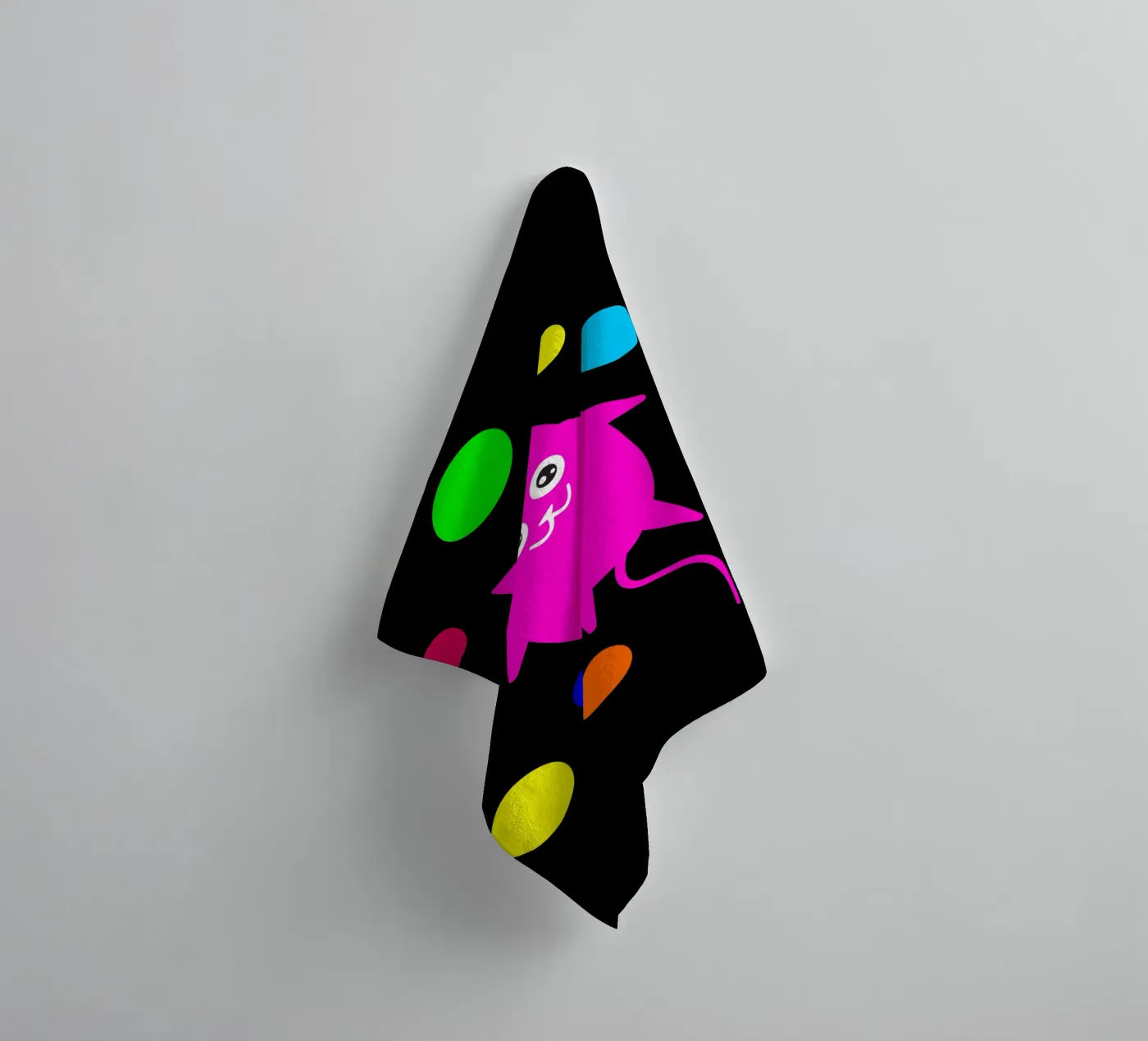 Bubble floating cat towel by happieeagle