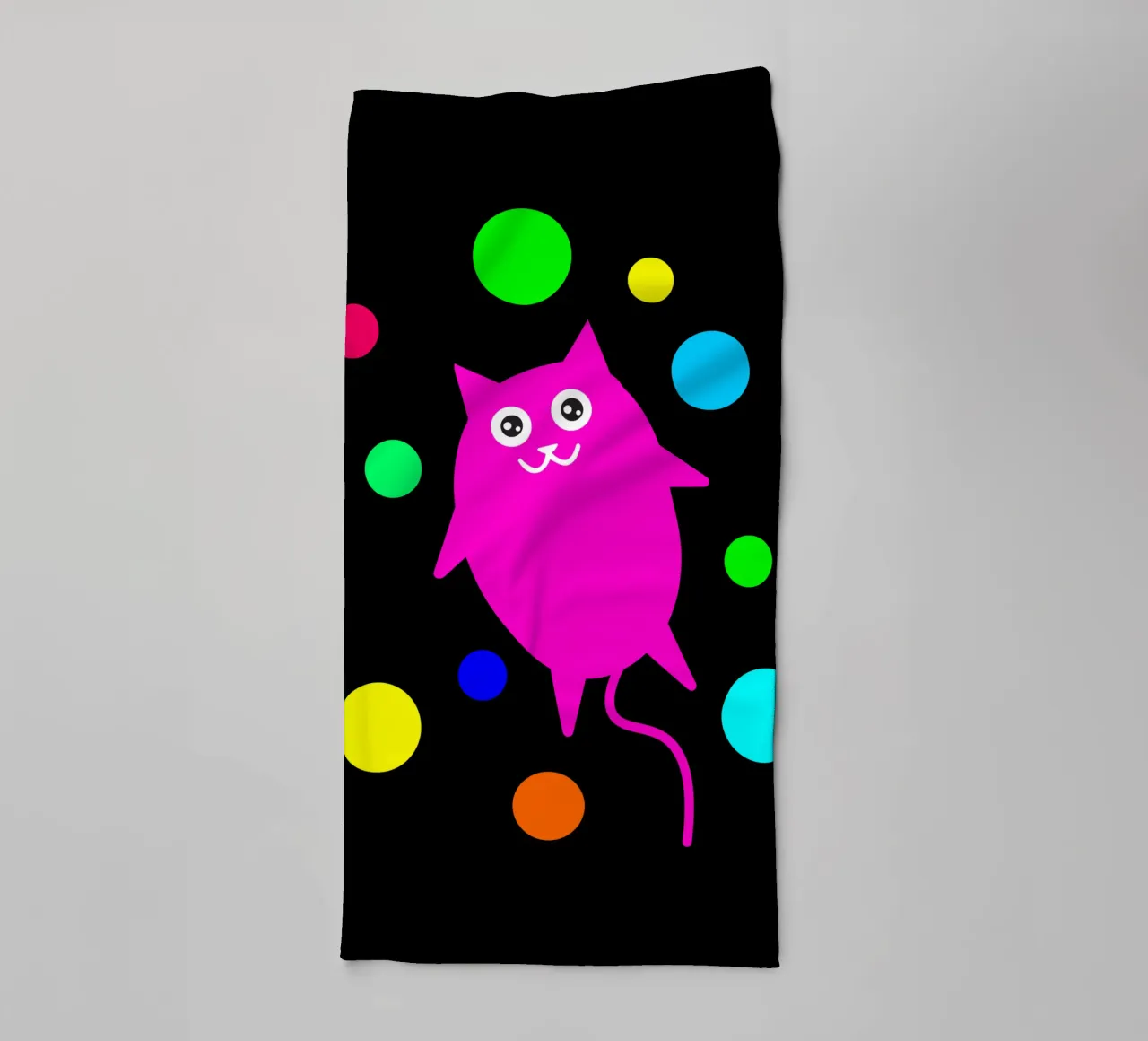 Bubble floating cat towel by happieeagle