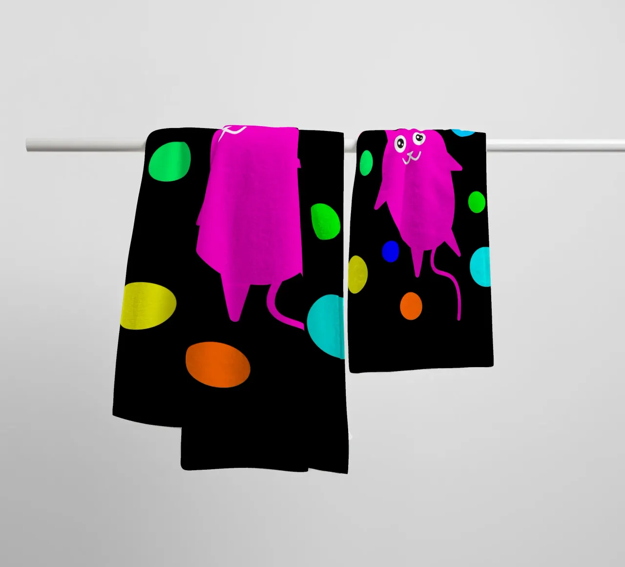 Bubble floating cat towel by happieeagle