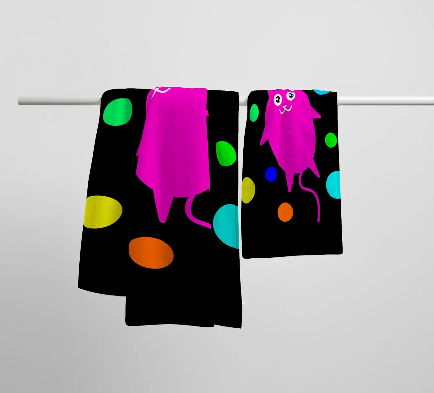 Bubble floating cat towel by happieeagle