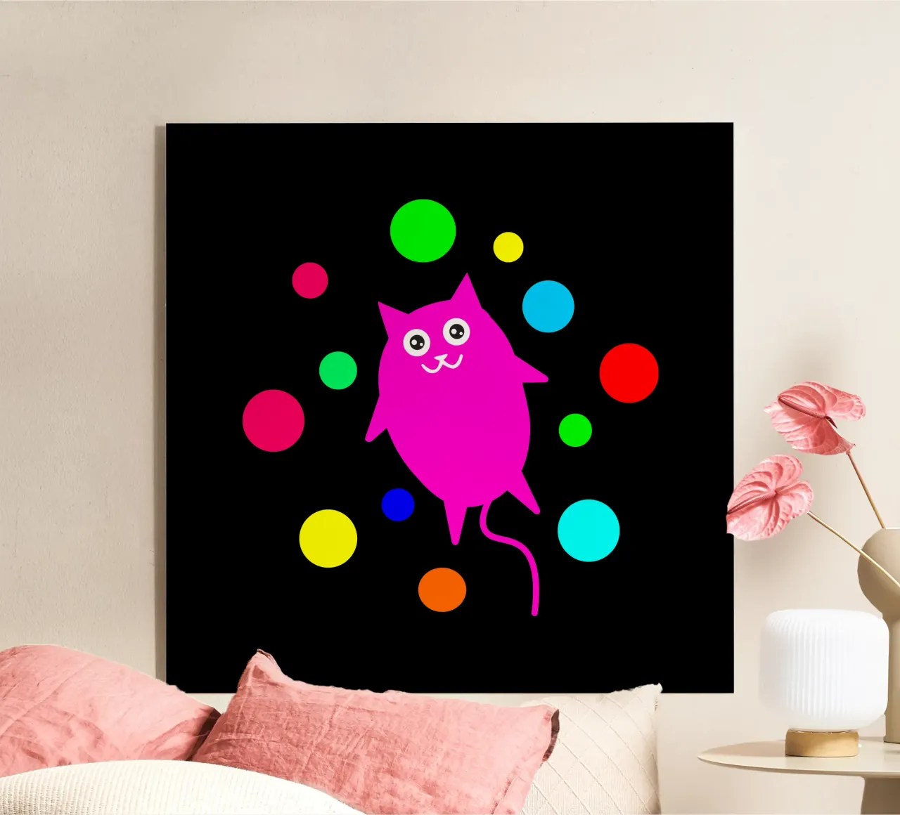 Bubble floating cat plexiglas de happieeagle