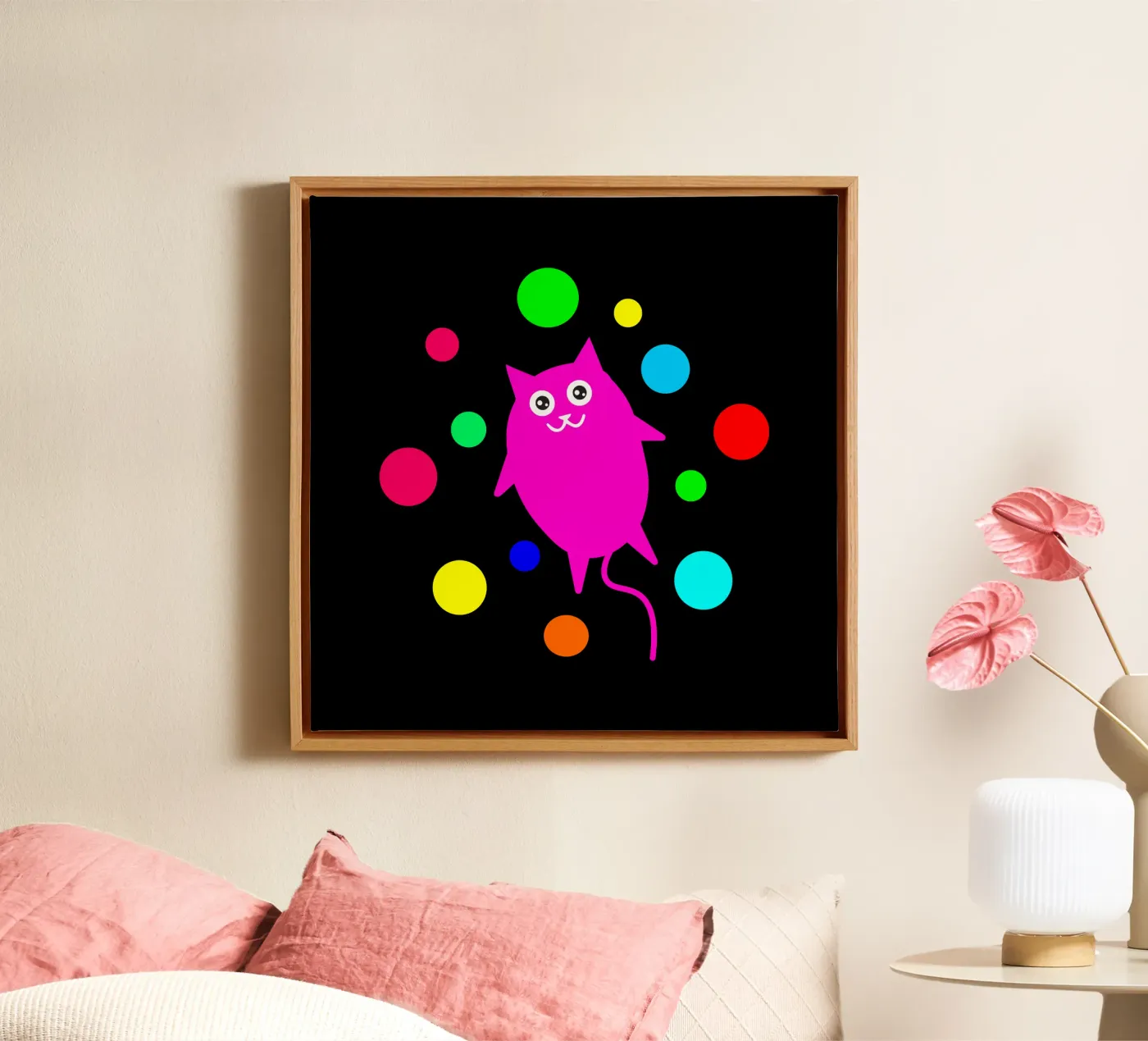 Bubble floating cat tela da happieeagle