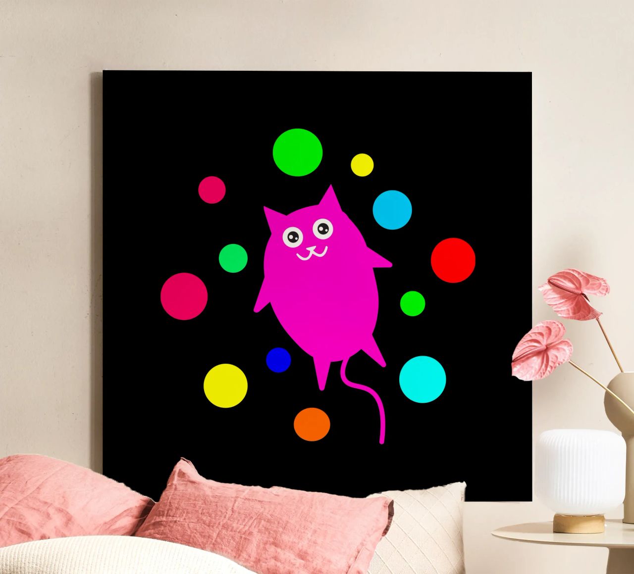 Bubble floating cat tela da happieeagle