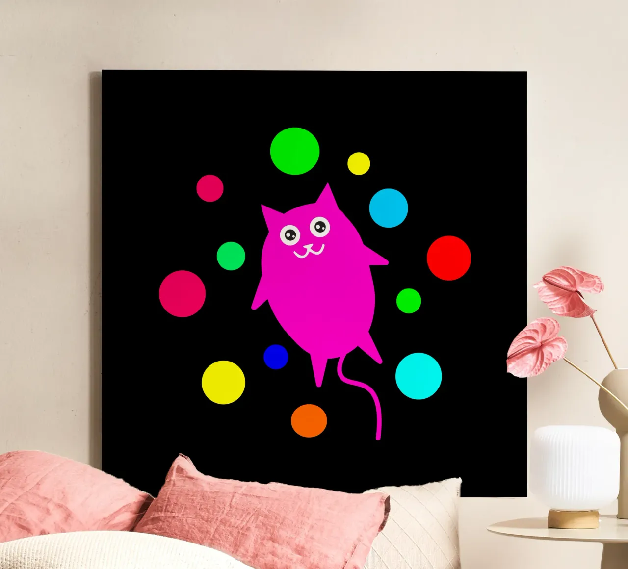 Bubble floating cat tela da happieeagle