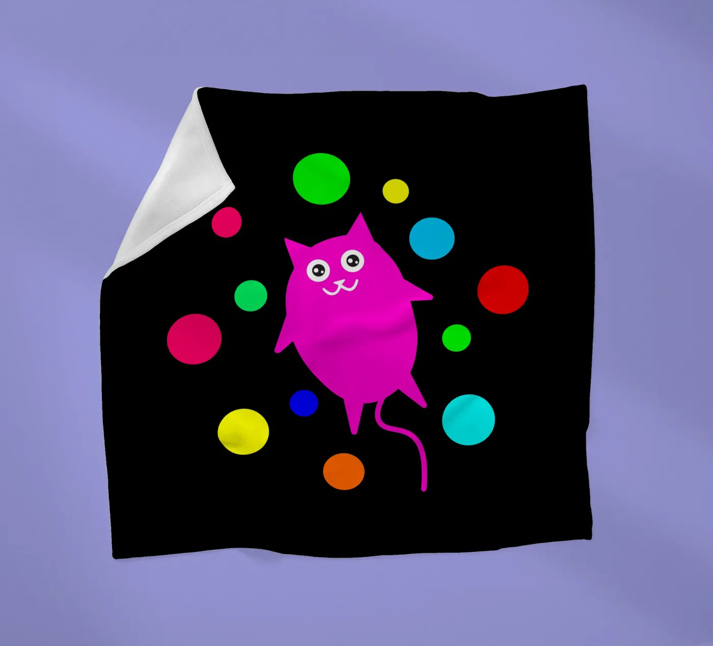 Bubble floating cat fleecedeken van happieeagle