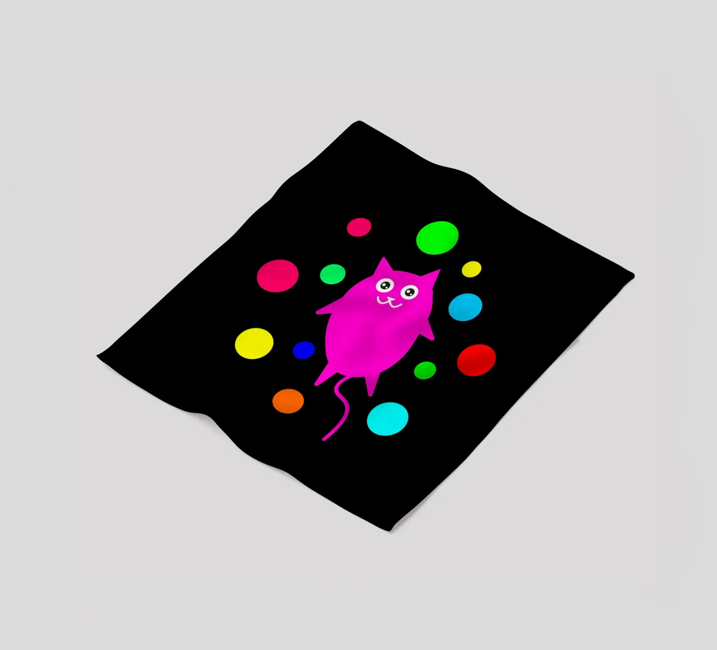 Bubble floating cat fleecedeken van happieeagle