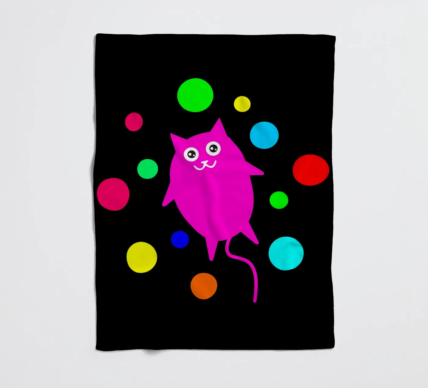 Bubble floating cat fleecedeken van happieeagle